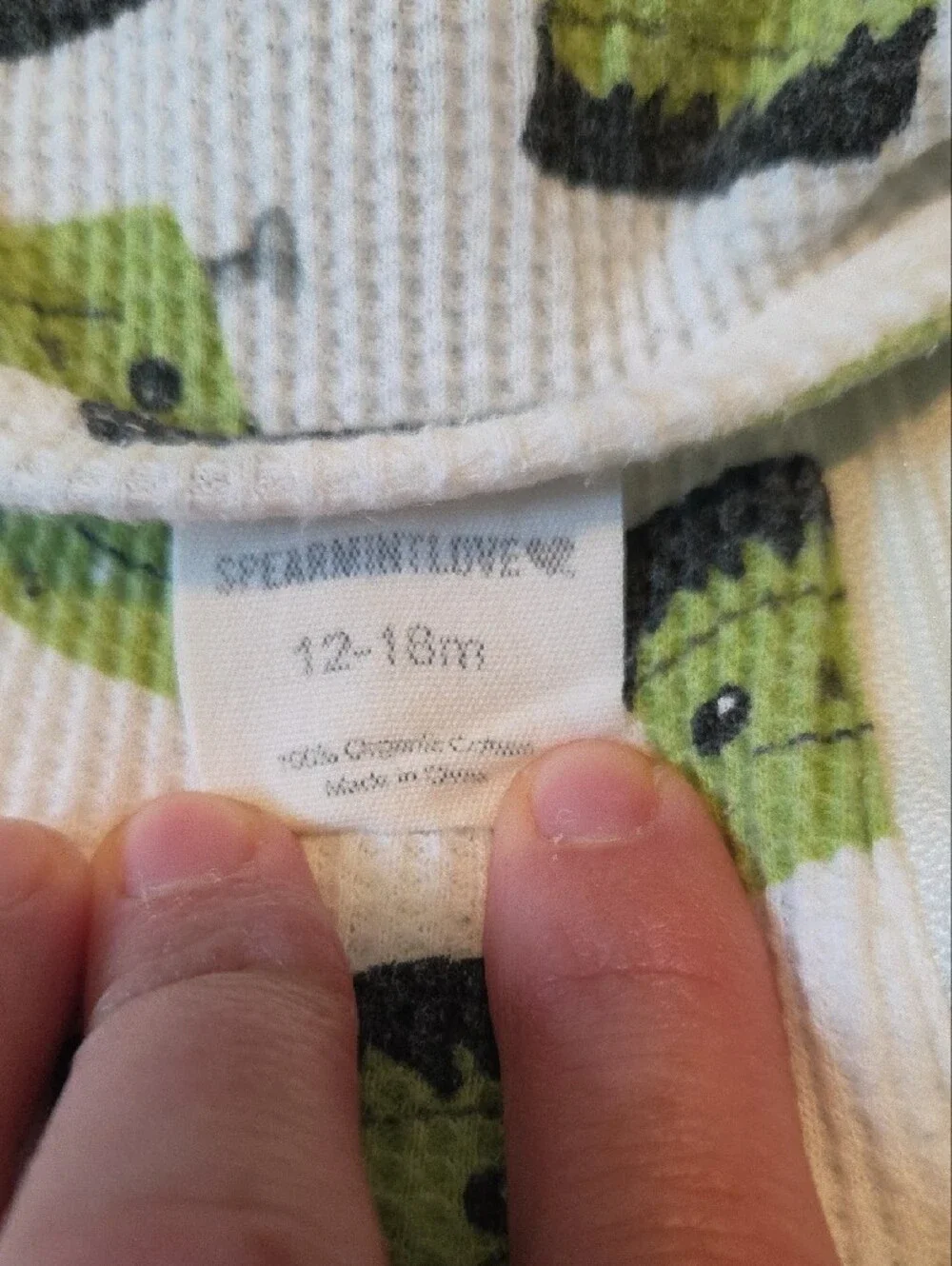 Worth White and Green Frankenstein Print Kids Footed One-Piece